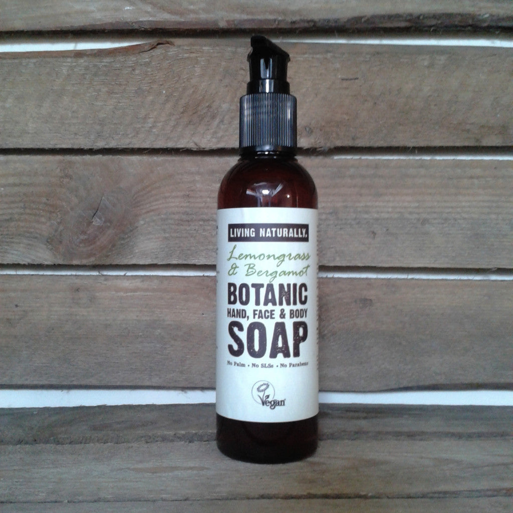 Lemongrass & Bergamot Botanic Liquid Soapnut Soap Living Naturally