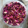 vegan organic coconut powder and rose bath tub tea made with organic wildcrafted soapnut fruit powder