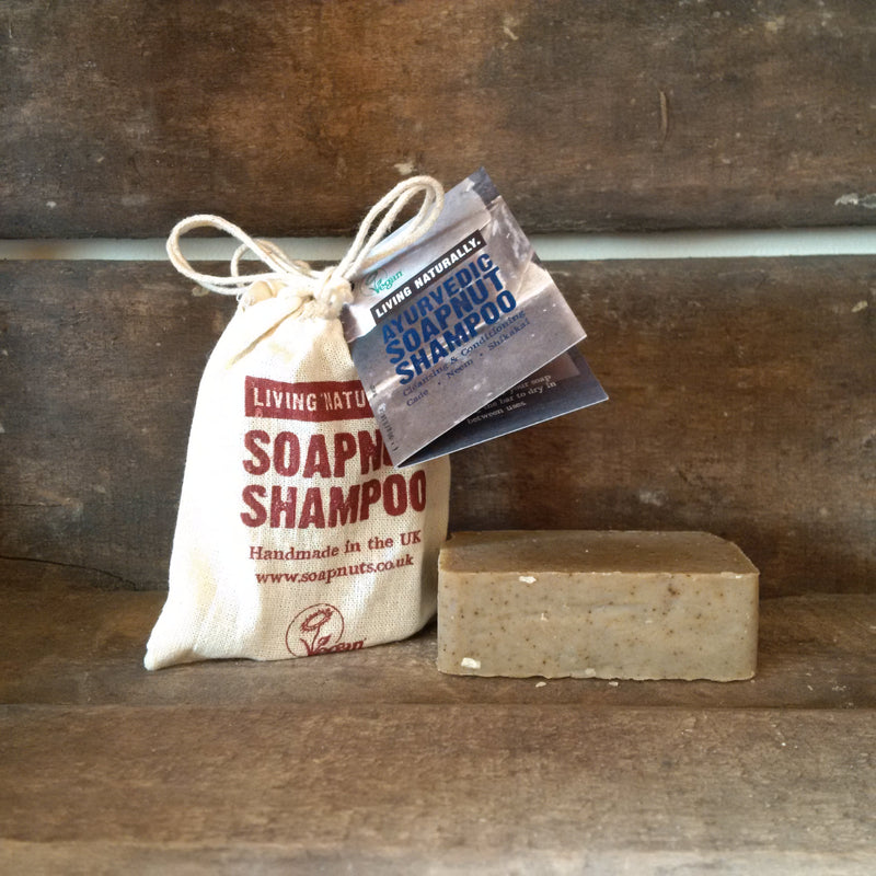 Ayurvedic soap nut solid shampoo bar vegan sls free palm oil zero waste ethical sustainable