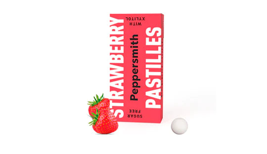 PASTILLES: STRAWBERRY XYLITOL PASTILLES - 15G POCKET PACK