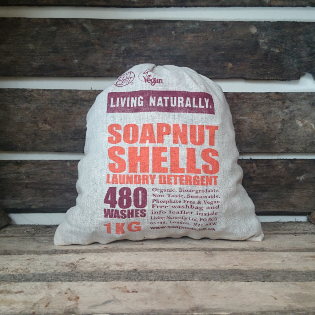 Organic Soapnuts 1 Kilo with storage bag 480 Washes Living Naturally