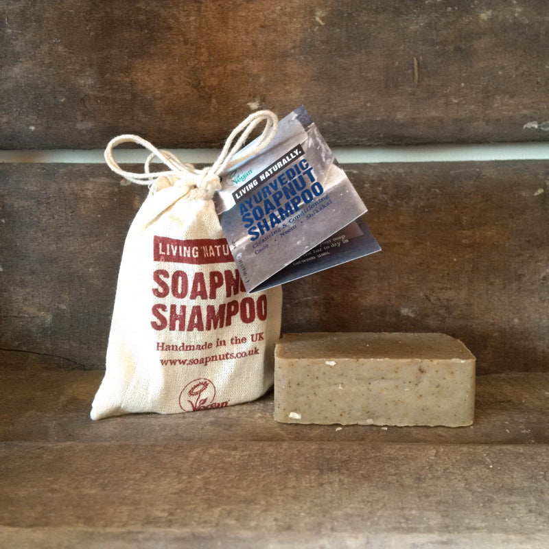 Ayurvedic soap nut solid shampoo bar vegan sls free palm oil zero waste ethical sustainable