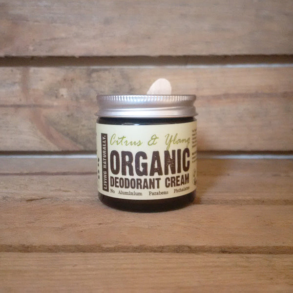vegan organic deodorant cream aluminium and paraben free made with organic soapnut extract